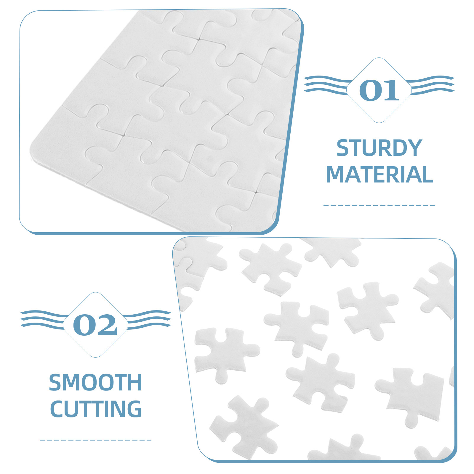 4 arkusze białej tablicy do uk – Puzzle Blank White recenzja i cena
